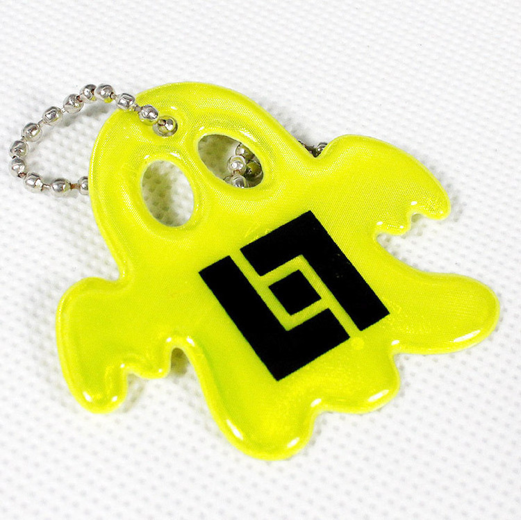 Custom Glow In the Dark Safe Reflective Keychain for Kids Bag Backpack Pendant