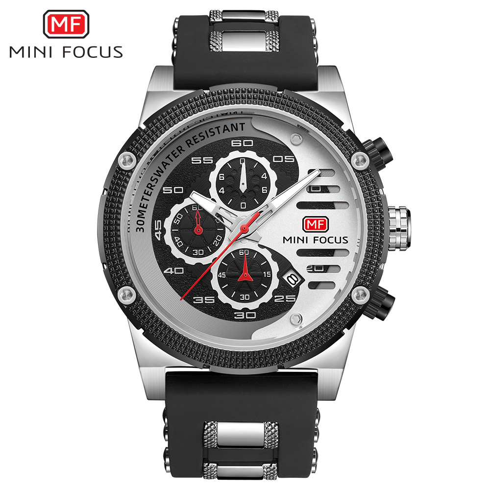 Mini Focus Custom Logo Men Wristwatch Hot Sale Fashion Display Silicone Band Male Sport Watches