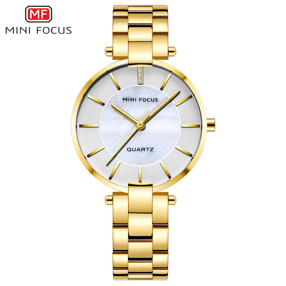 Luxury OEM Logo Stainless Steel Alloy Quartz Wrist Women and Lady Watch With Japan movement