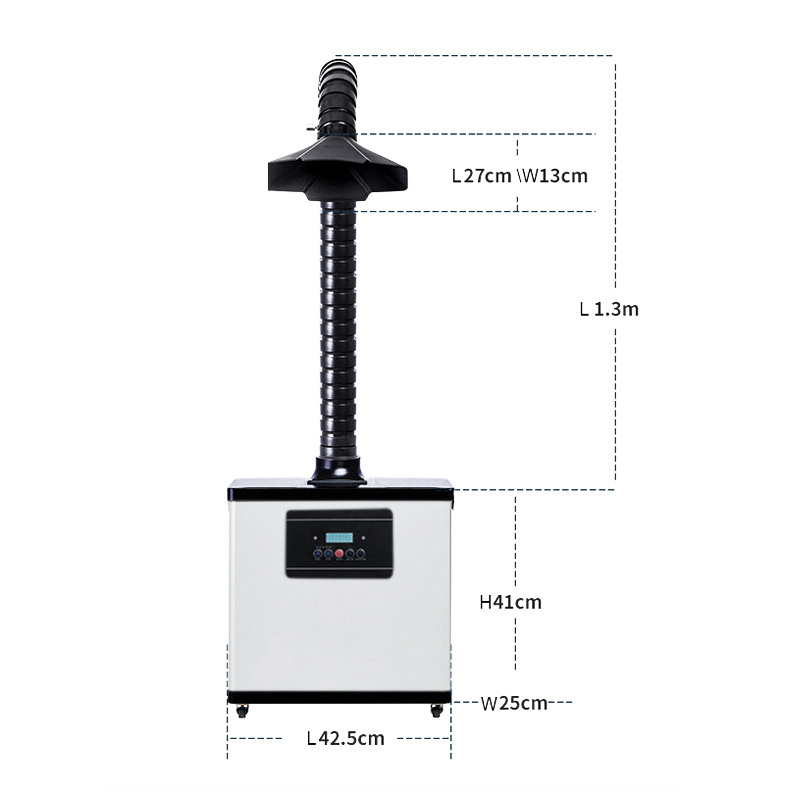 Portable Hair Fan Generates Mobile Electrostatic High Efficient Nail And Beauty Salon Fume Extractor