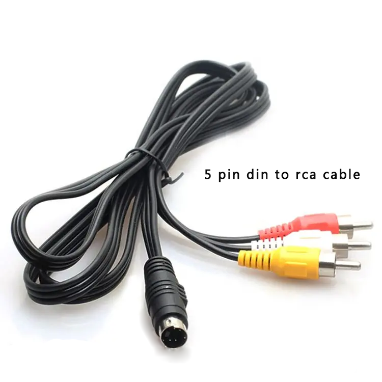 Mini Din Male  5Pin 6Pin 7 8 9Pin Plug Connector To Usb 6 Rca Midi Power Extension Mini Audio Cables For Computer