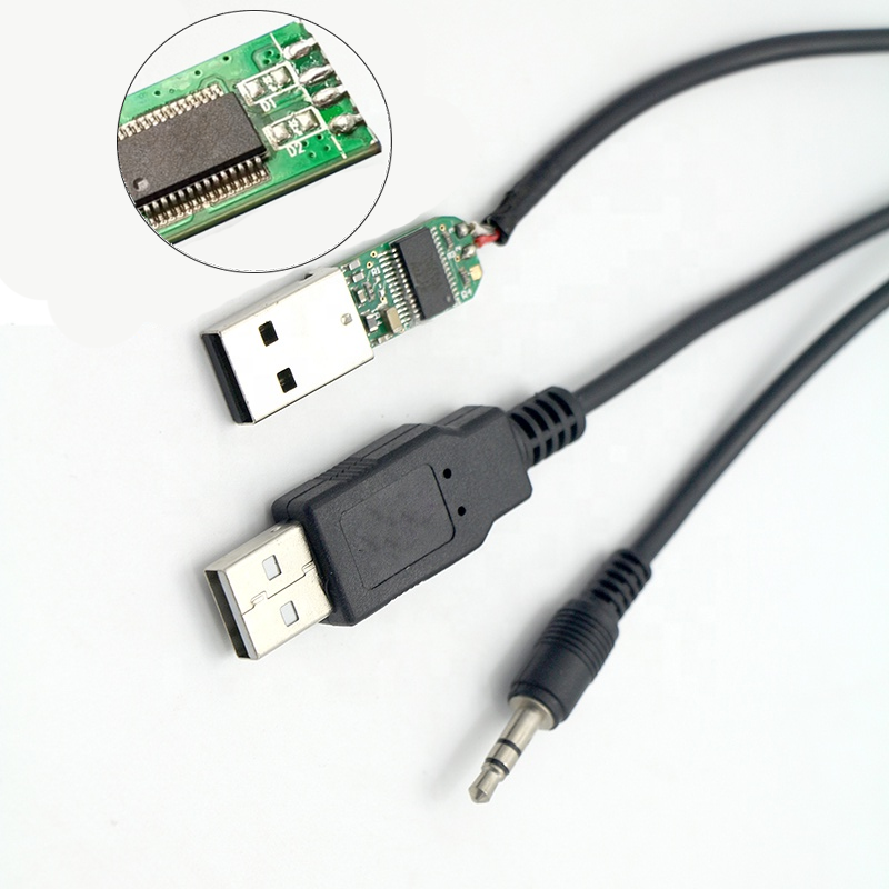 Wavelink 3.3V 5V USB to Uart DC 3.5mm 2.5mm Audio Jack for loudspeaker Adapter Cable