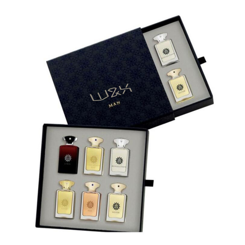 Luxury Custom Logo Perfume Sample Cosmetic Packaging Cardboard Slide Drawer Box with Foam Insert