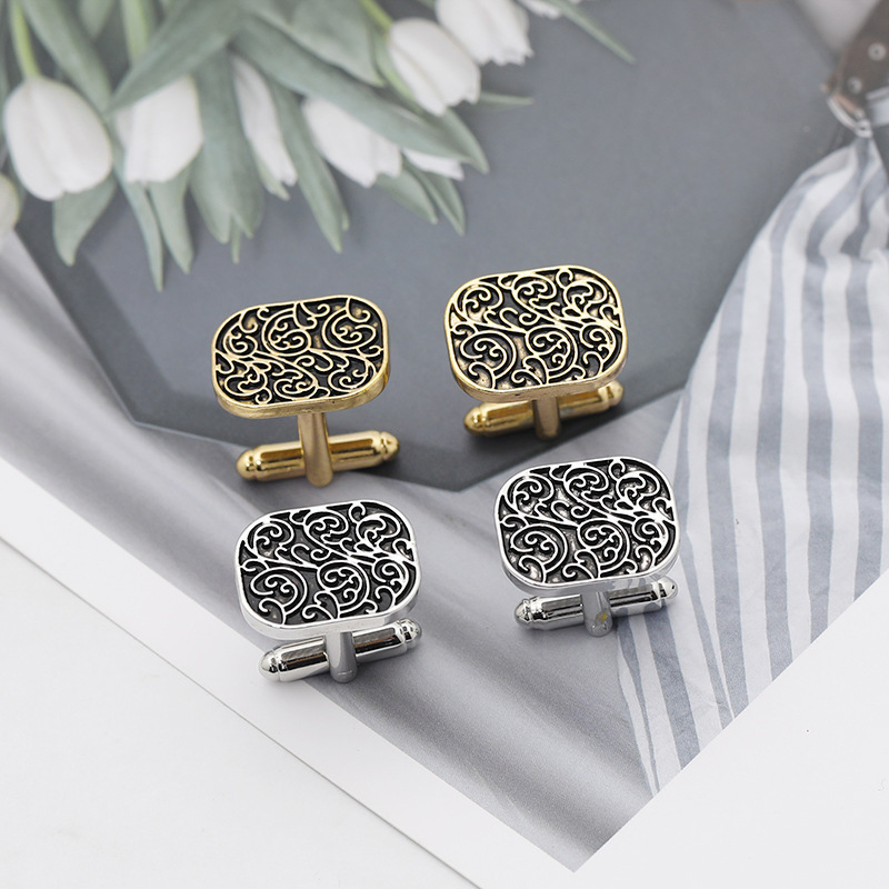 High-end men's shirts Cufflinks collection accessories classic Man Fashion Design carving Cufflink for Mens Cuff Links gemelos