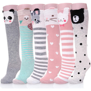 Japanese adorable animals children's knee socks striped high school stockings children's calf socks