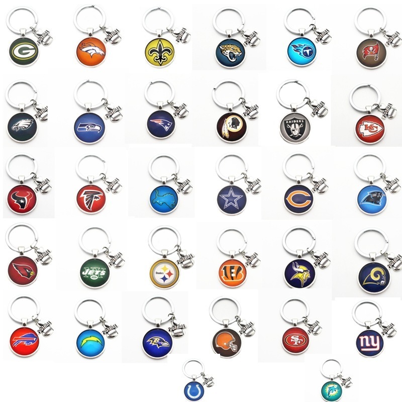 Basketball Team Major League Club Jewel Metal Keychain Lakers Rocket 76ers Player Logo Model Keychain