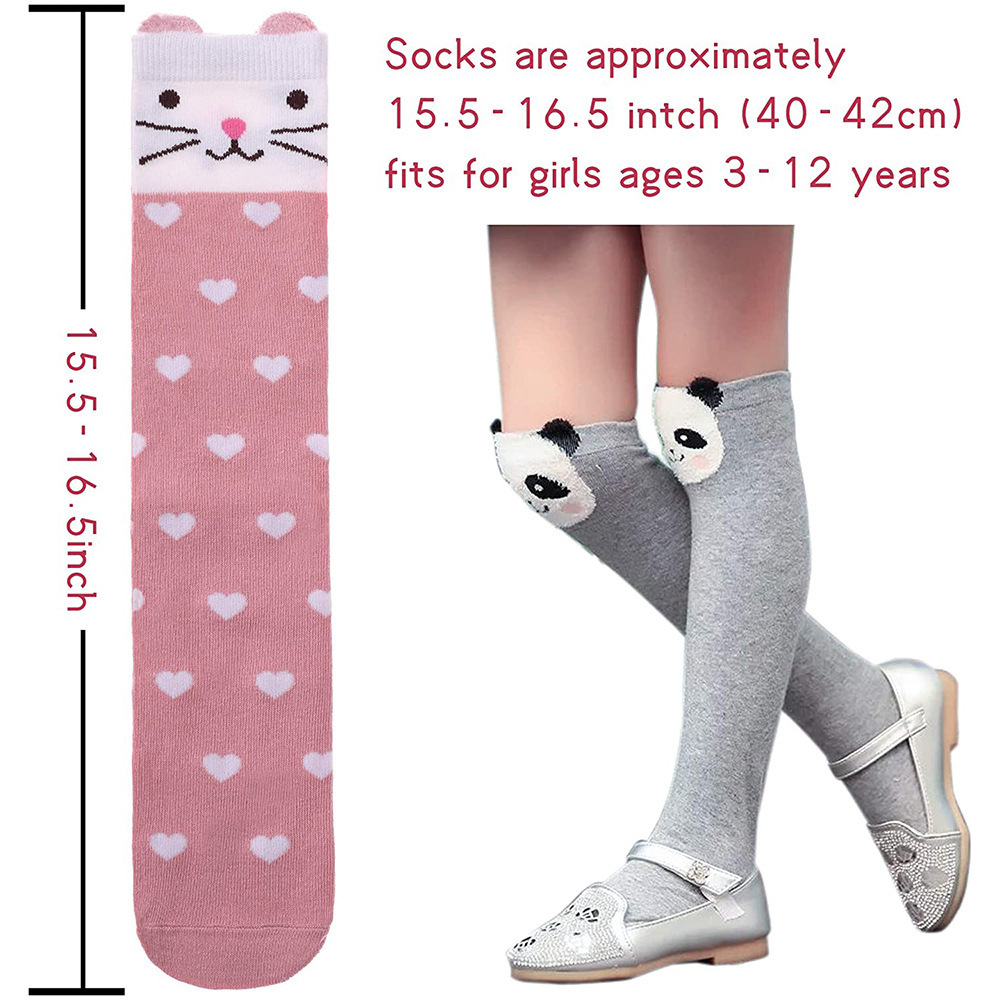 Japanese adorable animals children's knee socks striped high school stockings children's calf socks