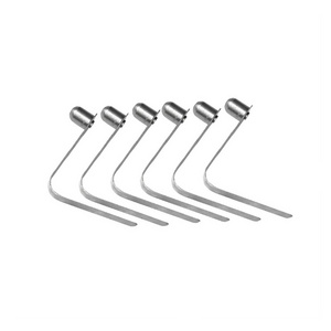 Factory Custom stainless steel 65Mn steel nickel zinc plated helical V shape flat button lock spring clip