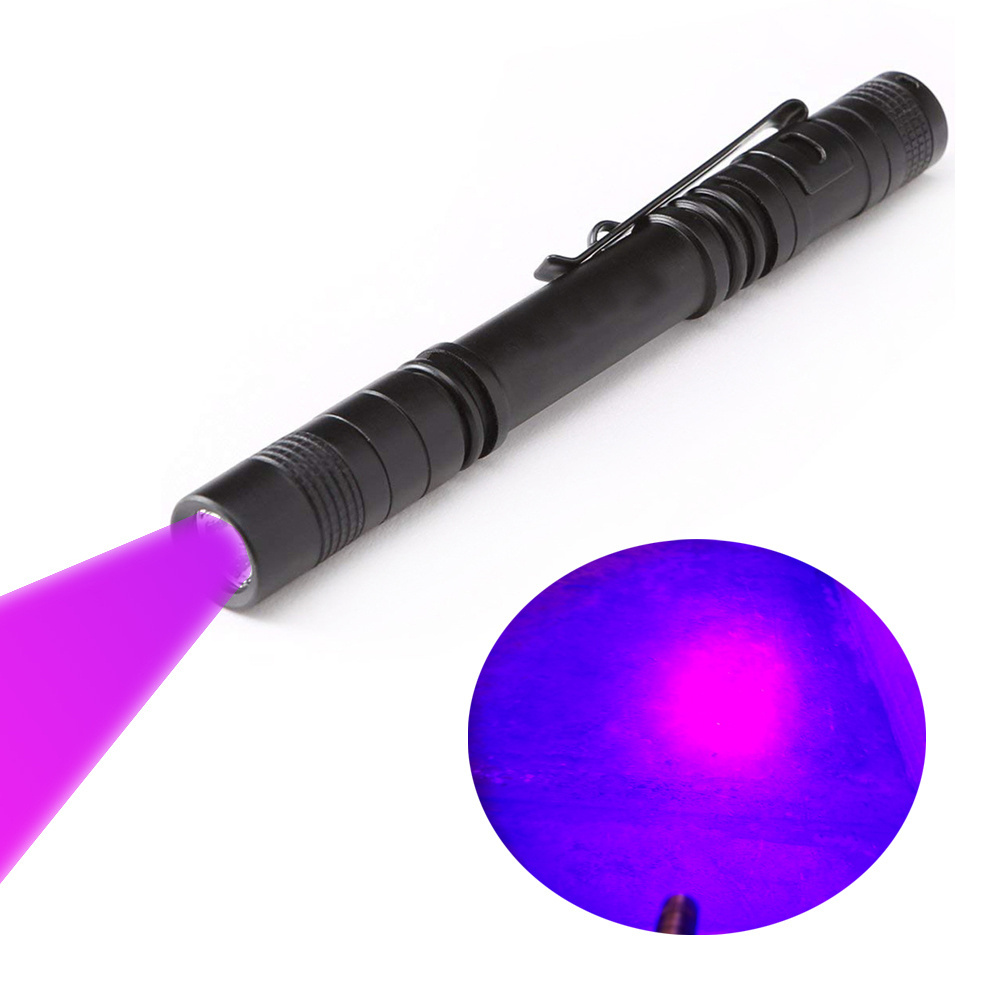 High Bright 395nM UV Pen Purple Light Flashlight Curing UV Resin Fly Tying Blacklight UV Flashlight