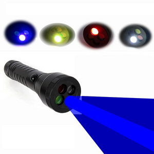 White Red Yellow Blue 4 Color Filter LED Signal Strobe LED AAA 18650 Flashlight