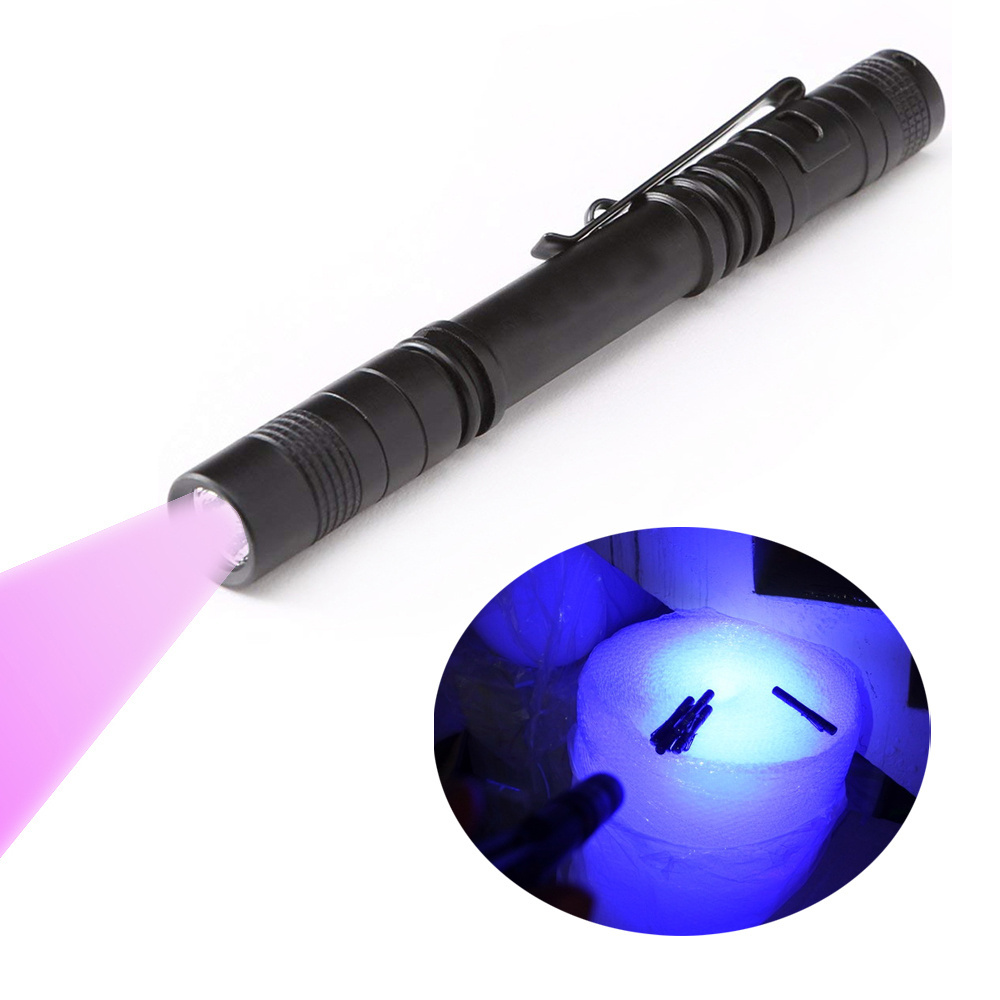 365nm LED Blacklight Pet Urine Detector for Rocks and Mineral Glowing Dog Cat Urine Dry Stains UV Flashlight