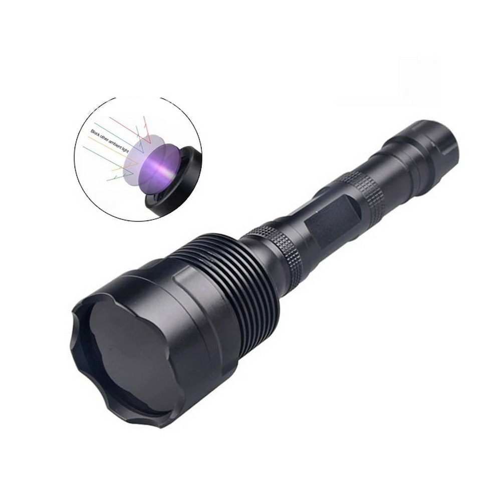 365nm Black Light UV Flashlight Handheld LED Rechargeable Battery Air Conditioning Leak Detection Scorpions Torch