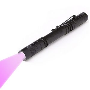 Pen Type 365nm UV Blacklight Flashlight Stamps Detector Invisible Inks Detection Ultraviolet Torch UV Lamp