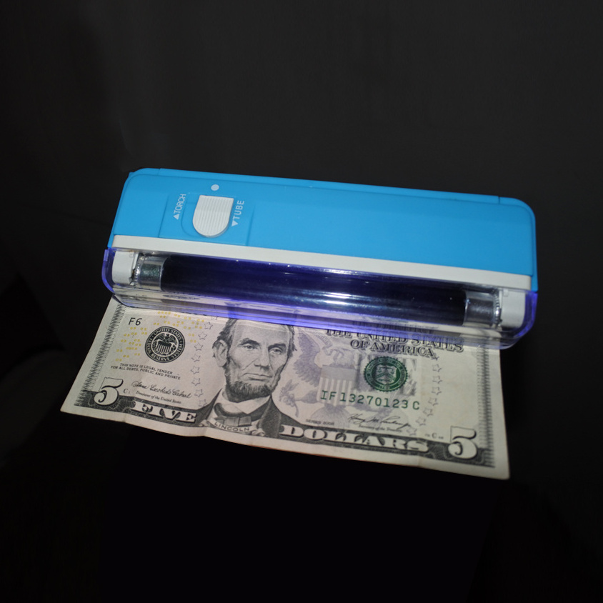 Logo Printing UV Black Light Flashlight Counterfeit Money Bills Detector