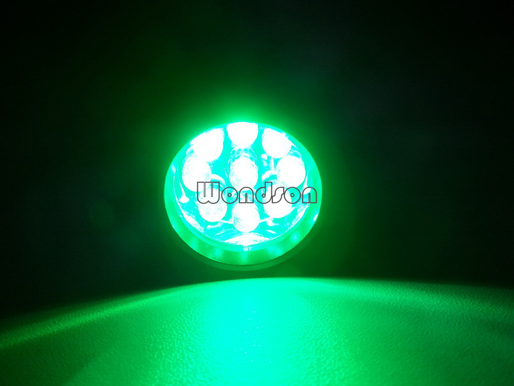 Powerful Active Eyes 9 LED Flashlight Green Light Plants Grow Flashlight