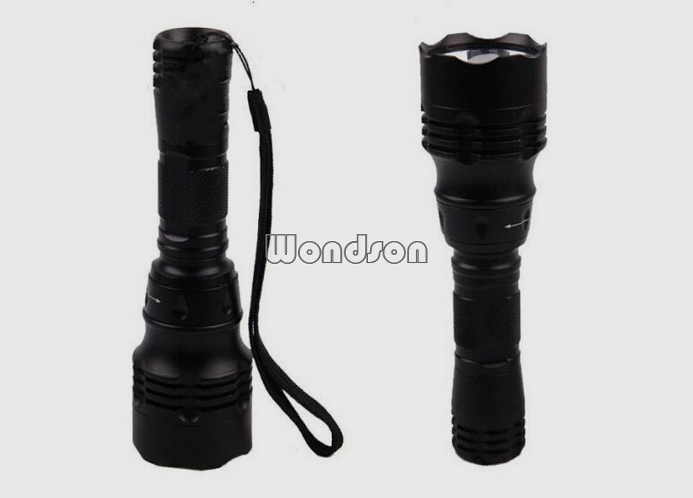 Factory Waterproof Magnetic Rotary Switch Torch LED Rechargeable Diving Ultraviolet Flashlight