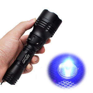 Factory Waterproof Magnetic Rotary Switch Torch LED Rechargeable Diving Ultraviolet Flashlight