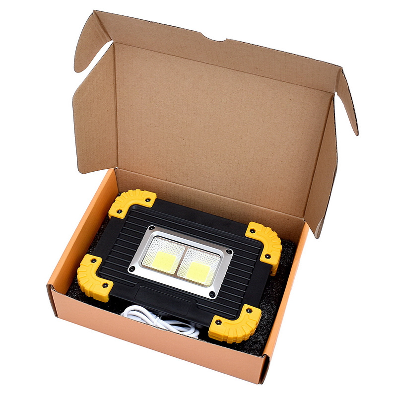 1000 lumen 20W COB Flood light USB Rechargeable Waterproof LED Work Light