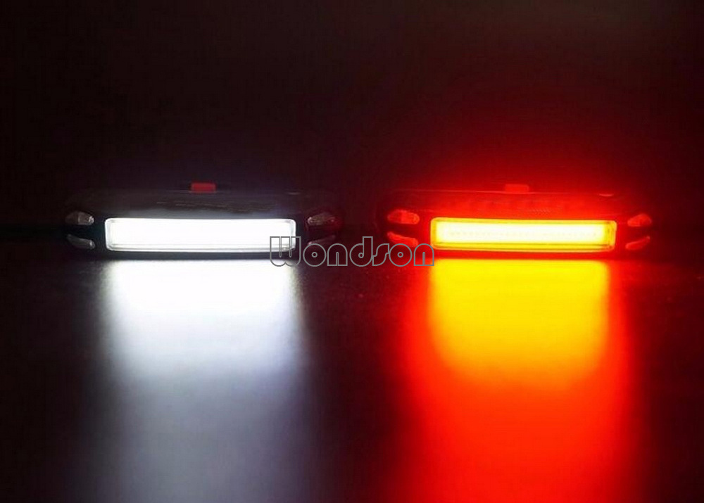 Red LED USB Rechargeable Head light Flash Bicycle Rear Tail Bike Safety Lamp