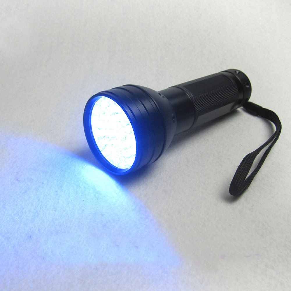 Customized Logo 470nm 51 LED Blue Ray Light Lamp Hiking Flashlight