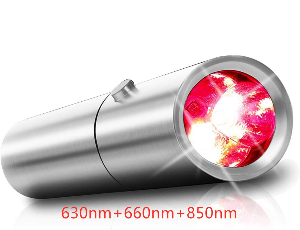 9 Watt Red Infrared 630nm 660nm 850nm LED Torch High Power Infrared Lamp Red Light Therapy Flashlight