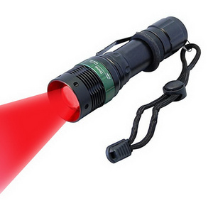 3W Red LED Light Black Flashlight for Aviation Astronomy & Night Vision