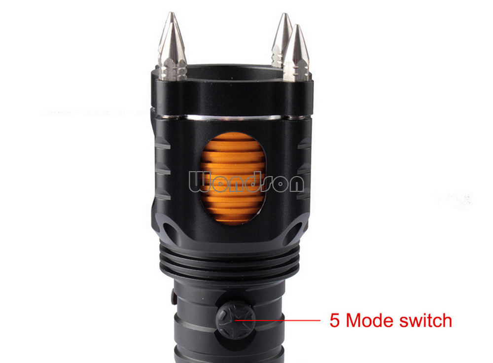 Factory Sell White Head Attack Self Defend Security 2000LM LED Flashlight