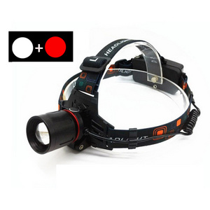 2 in 1 Dual LED Red+White Light Zoom Headlamp for Aviation Astronomy Head Light