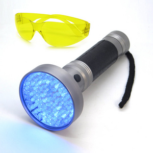 Geocaching Scorpion Illumination Ultraviolet 100 LED UV Flashlight Dog Cat Urine Stains Detector Torch