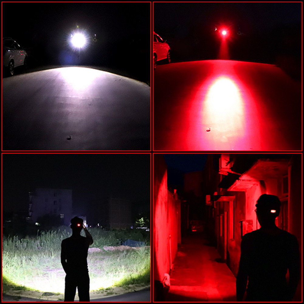 2 in 1 Dual LED Red+White Light Zoom Headlamp for Aviation Astronomy Head Light