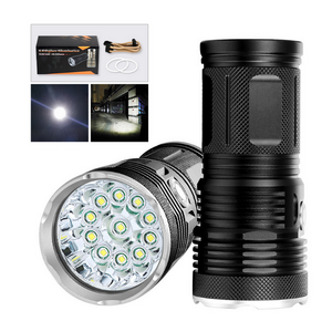 18000 Lumens Handheld White 11 LED High Power Rechargeable Tactical LED Flashlight