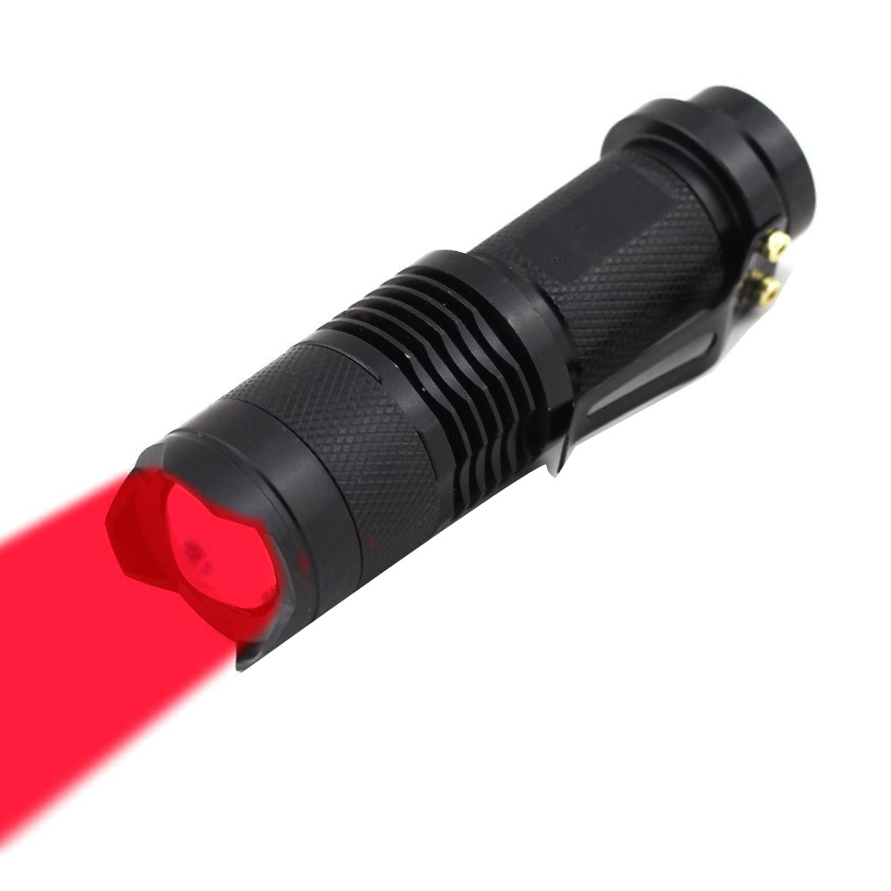 3W Night Vision Bees Keeping Detector Red Beam LED Black Light Flashlight