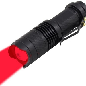 Zoomable LED 150 Yard Long Range Star Party Red LED 3 Mode Long Range Red Beam Red Light Flashlight