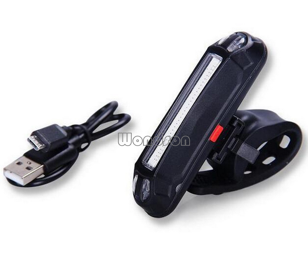 Red LED USB Rechargeable Head light Flash Bicycle Rear Tail Bike Safety Lamp