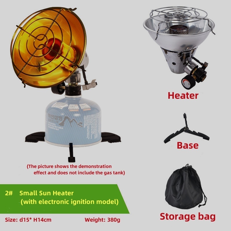 wholesale Outdoor camping heater tent heating stove mini gas small solar tank grill stove