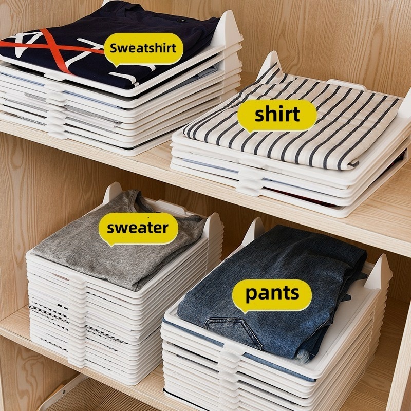 Hot selling Clothes storage layered folding board sweater T-shirt shirt organization sleeping wardrobe classification