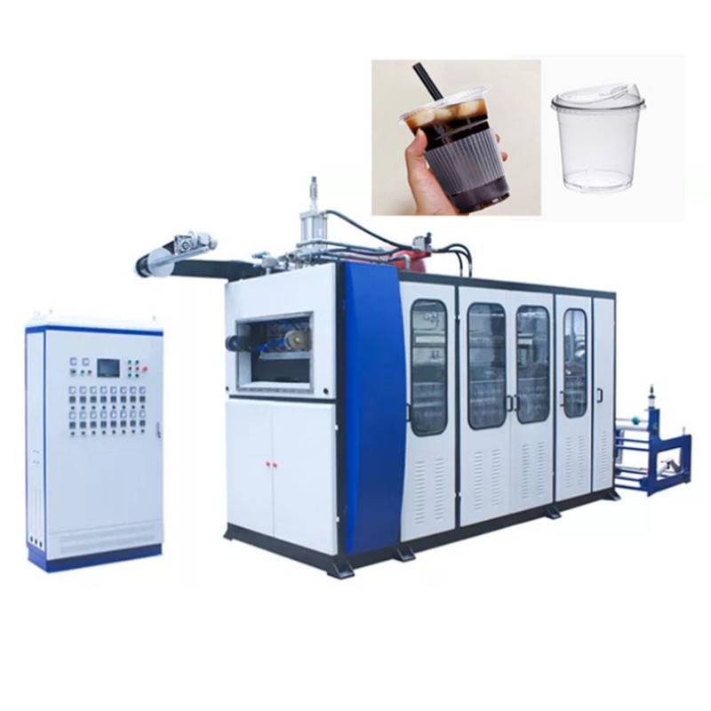 Used glass automatic cup high quality disposable plastic food container making machine