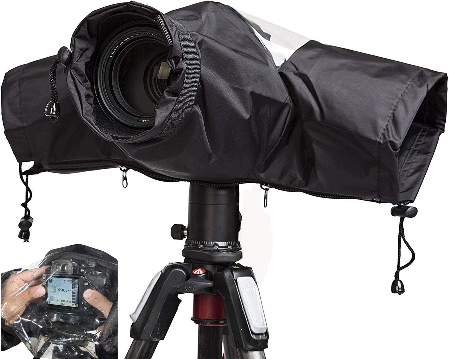 Photography Rain Gear Professional Camera Waterproof Nylon Rain Cover for Canon Nikon Sony DSLR & Mirrorless Cameras