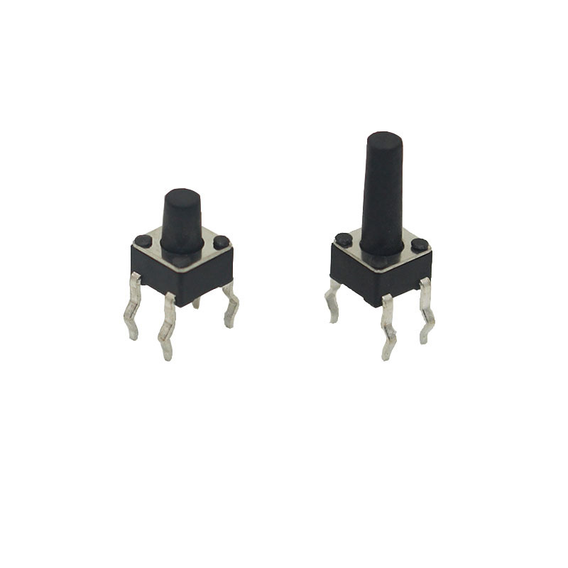 Tact Switch 4.5*4.5 Black Bottom 4 Bent Feet Push Button Switches Tact Micro Switch