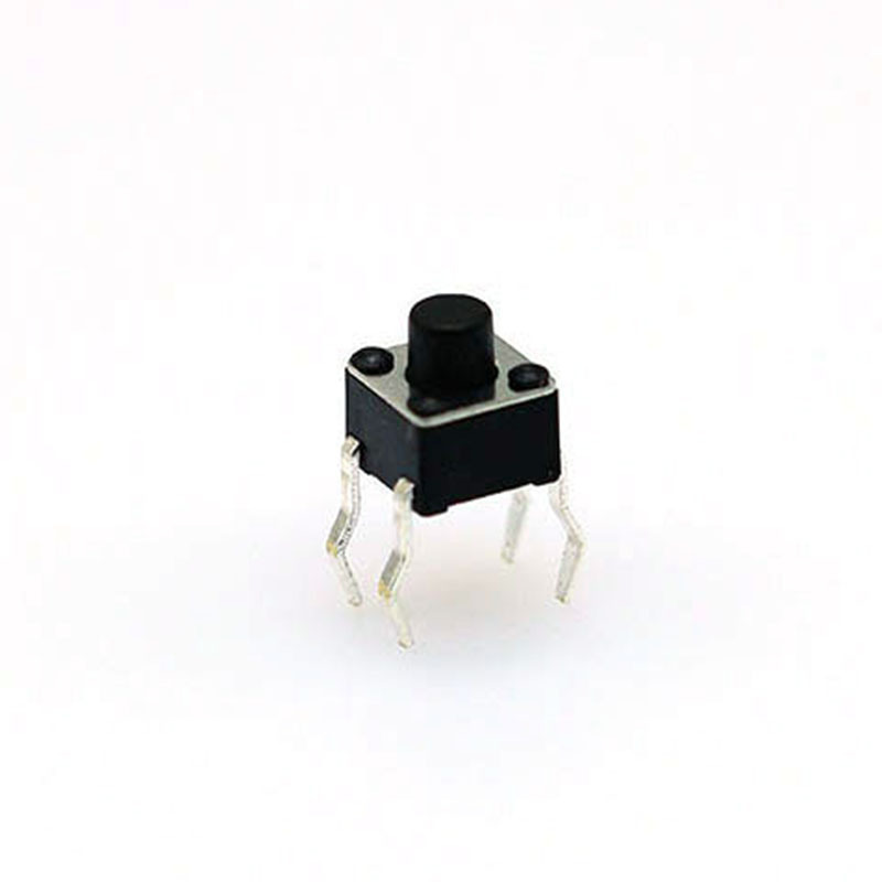 Tact Switch 4.5*4.5 Black Bottom 4 Bent Feet Push Button Switches Tact Micro Switch