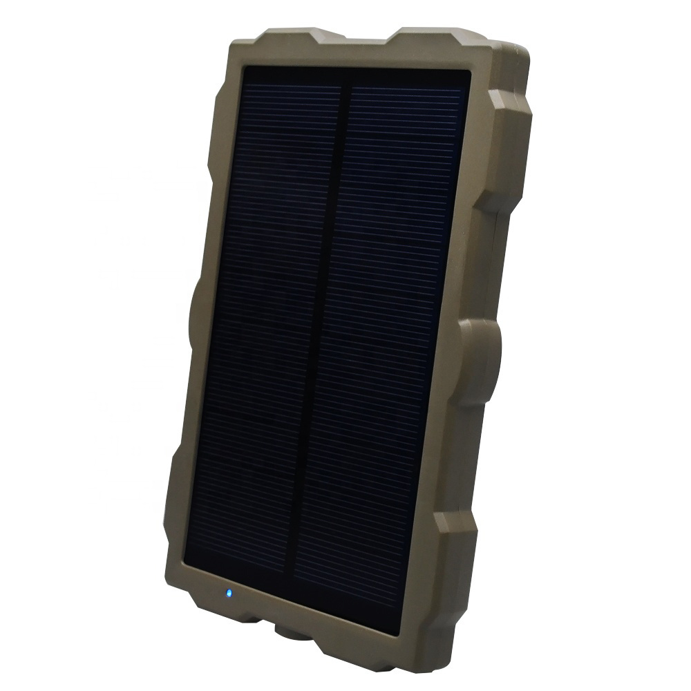 high conversion rate outdoor hunting trail camera solar panel and mobile solar charger power bank