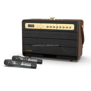 Original W-KING K6L Karaoke retro style Bluetooth wireless boombox with two wireless microphones