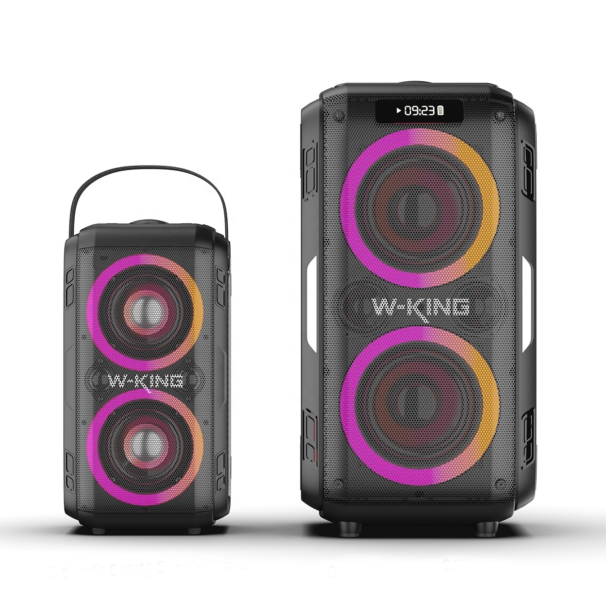 W-KING T9 Pro portable TWS stereo wireless altavoz Bluetooth speaker with RGB lights, for party, support guitar input