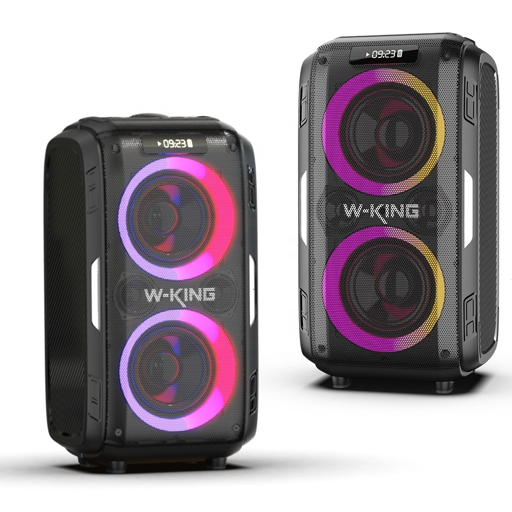 W-KING T9 Pro portable TWS stereo wireless altavoz Bluetooth speaker with RGB lights, for party, support guitar input