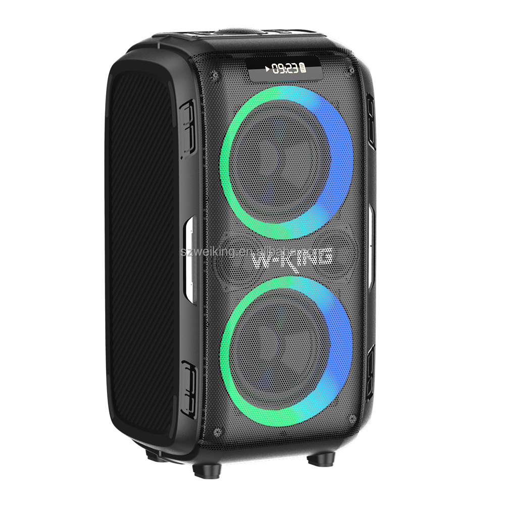 W-KING 120W powerful T9 pro TWS music Colorful light woofer Bluetooth speaker wireless