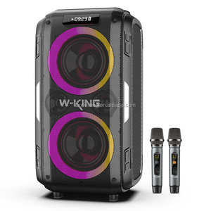 W-KING 120W powerful T9 pro TWS music Colorful light woofer Bluetooth speaker wireless