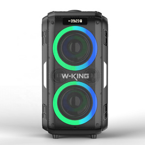 W-KING T9 Pro portable TWS stereo wireless altavoz Bluetooth speaker with RGB lights, for party, support guitar input