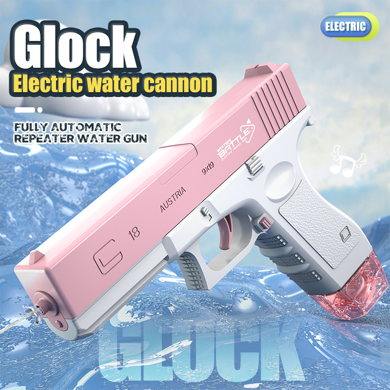 Shooting Games Glock Pistol Toys Large Electric Blaster Automatic Water Gun Toy for Kids Summer Outdoor Toys