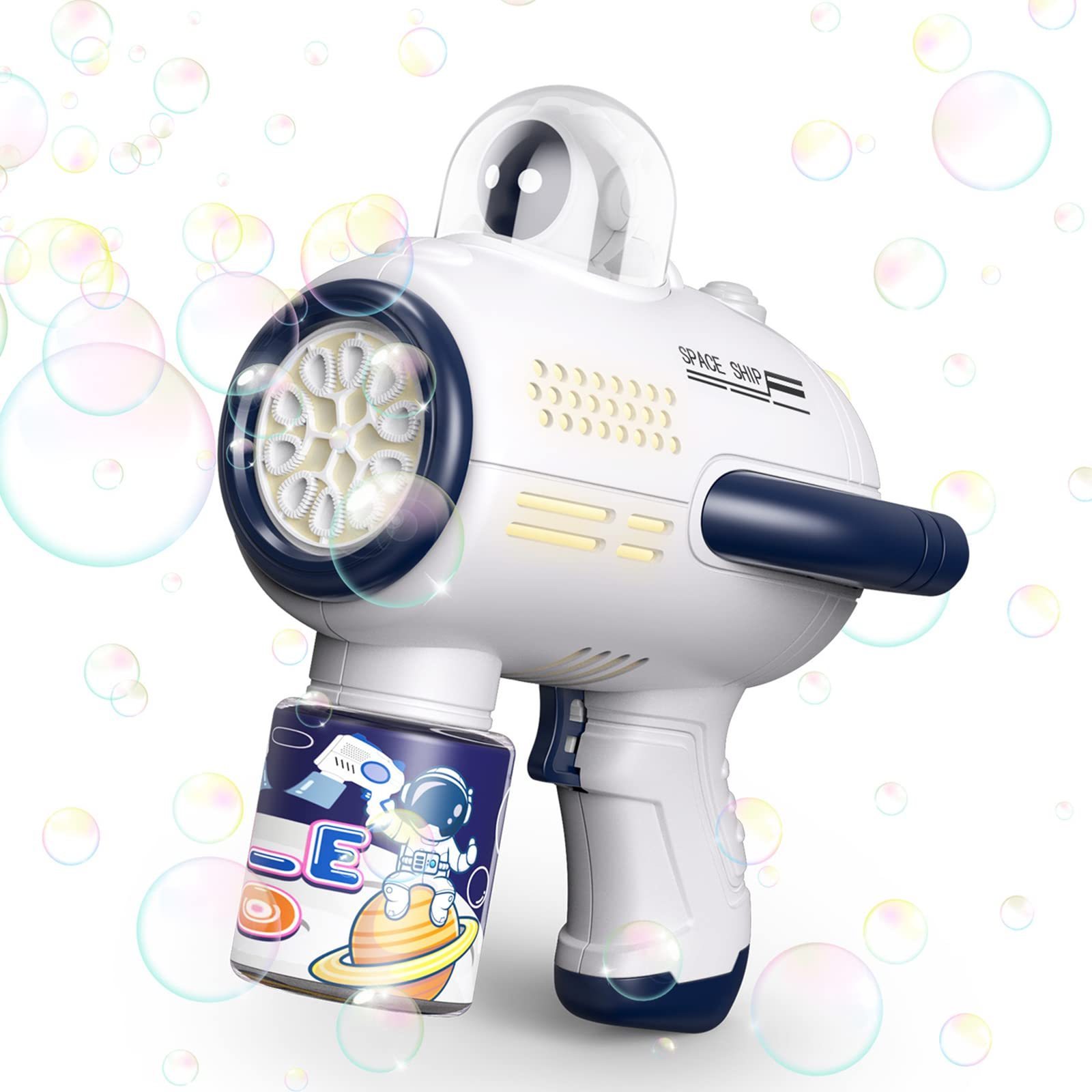 Wholesale Multiple Color Space Toys Guns Children Machine Bubble Gun with Blue and Red for Kid