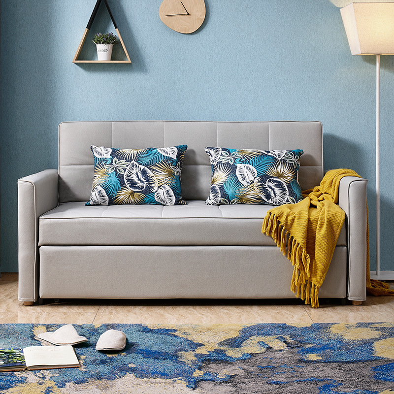 Living Room Velvet Sofa Bed Folding fabric modern sofa cum bed   Folding Corner Pull Out  Small Living Room Sofa Bed